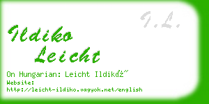 ildiko leicht business card